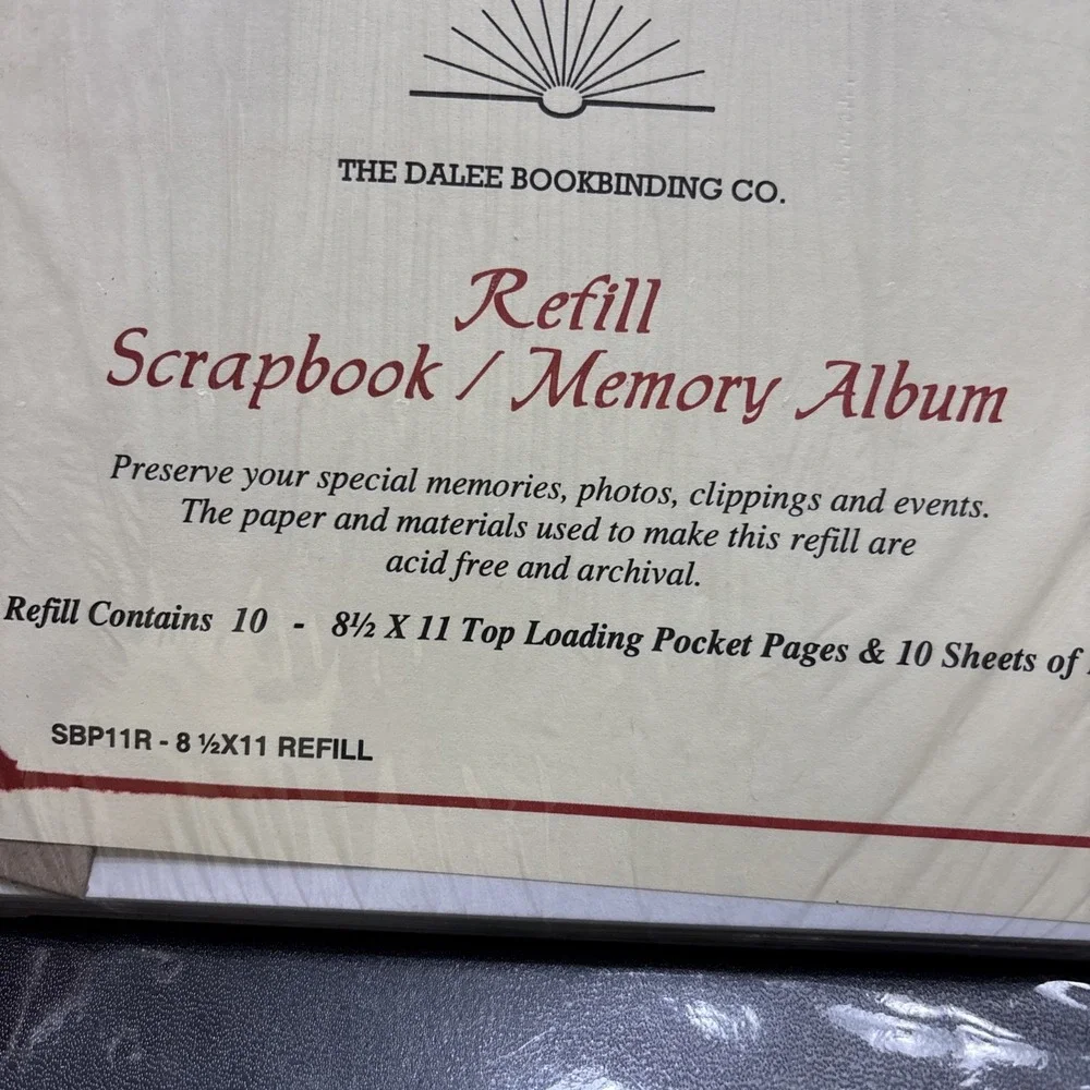 New Dalee‎ Bookbinding Scrapbook Album Refill 8.5x11 Top Loading 10 Pocket Pages